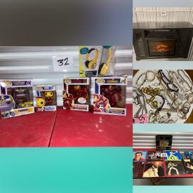 MaxSold Auction: This online auction features TV, power tool, games, comics, vinyl records, toys, printer, home electronics, small kitchen appliances, monitor, Funko Pops, electric fireplace, men’s footwear, NIB serger, costume jewelry, watches, and more!
